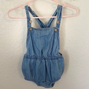 Baby girl denim romper